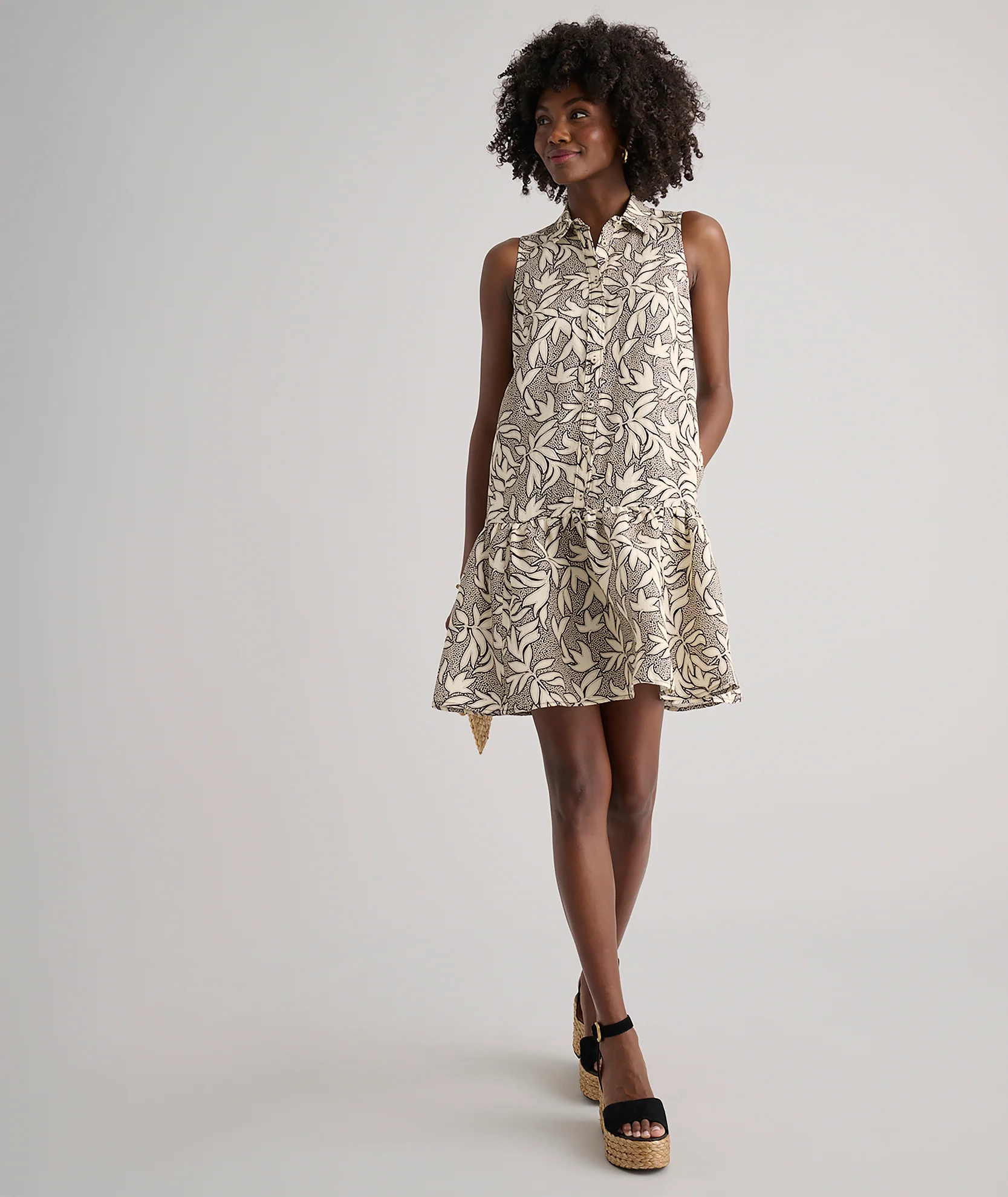 Linen Blend Sleeveless Amara Dress - Image 3