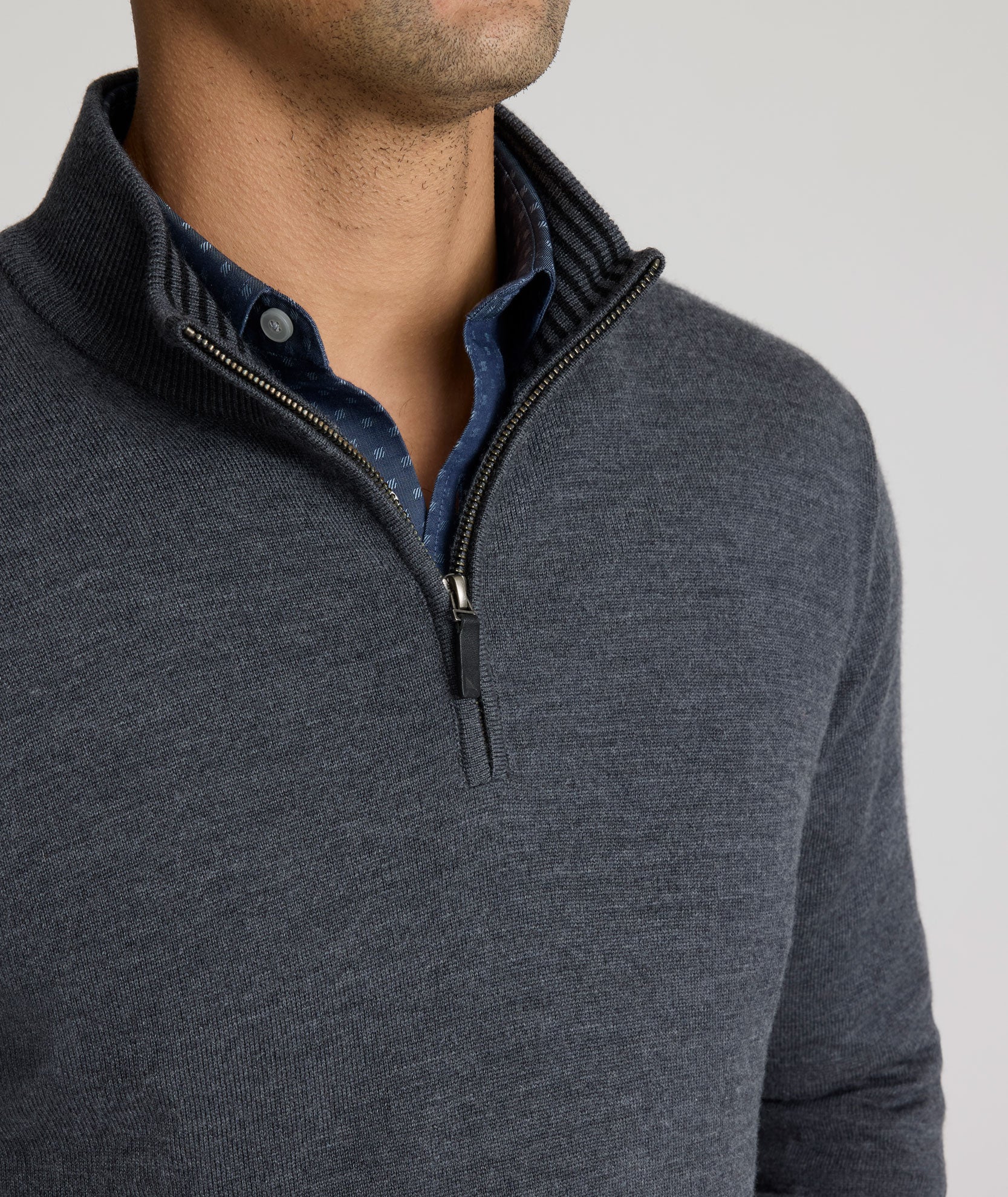 Merino Wool Quarter-Zip Sweater FINAL SALE - Image 3
