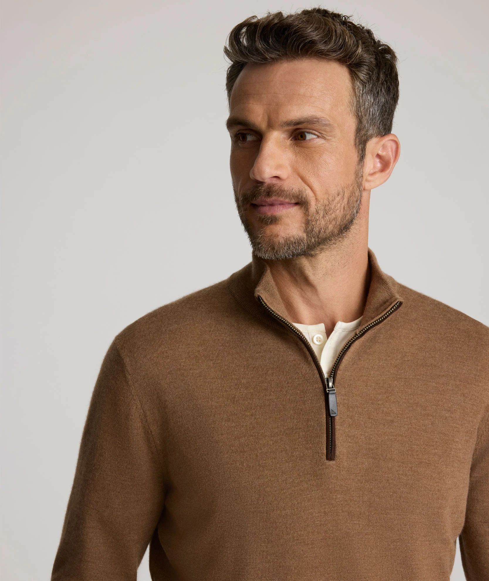 Merino Wool Quarter-Zip Sweater - FINAL SALE - Image 2