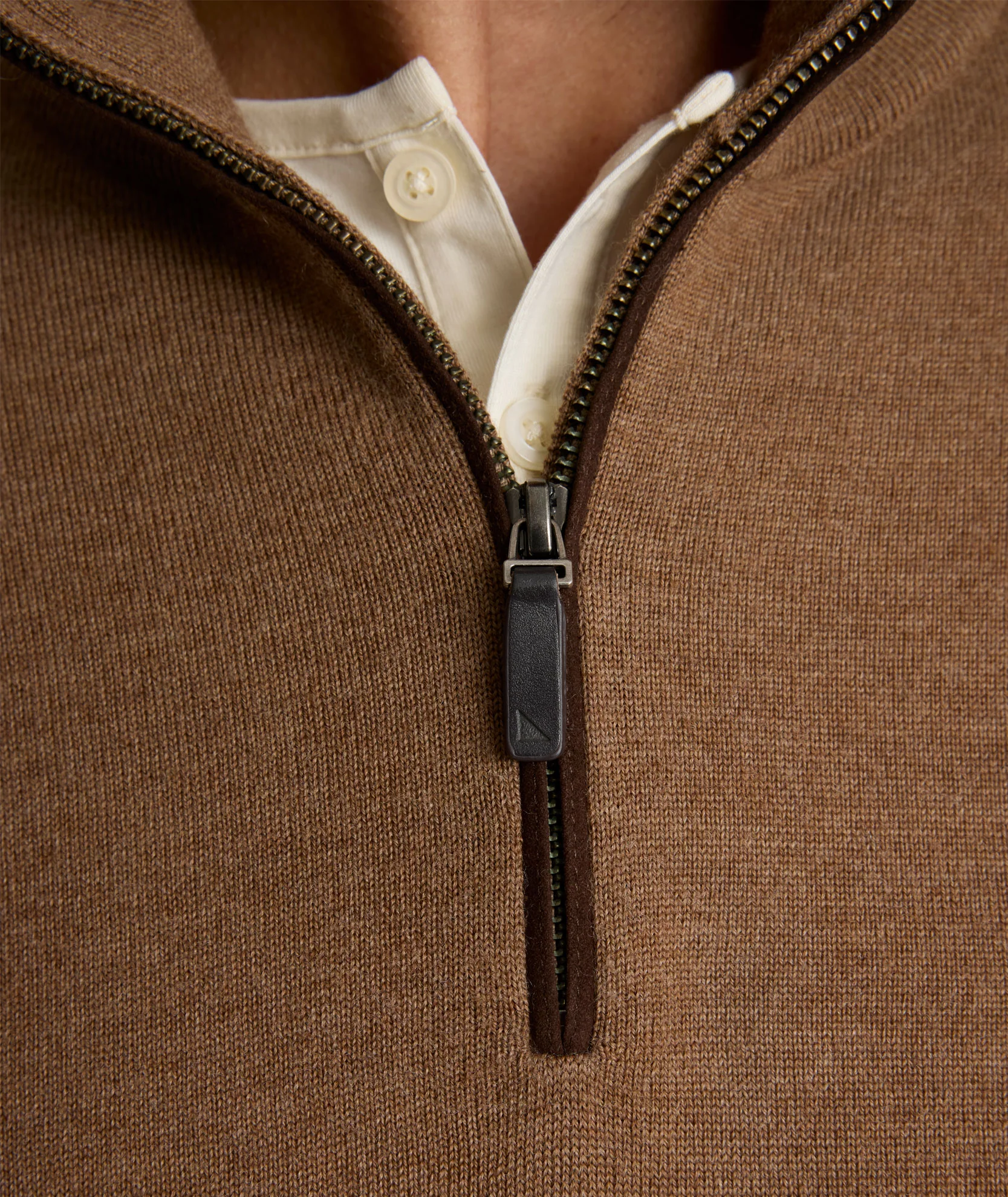 Merino Wool Quarter-Zip Sweater - FINAL SALE - Image 3