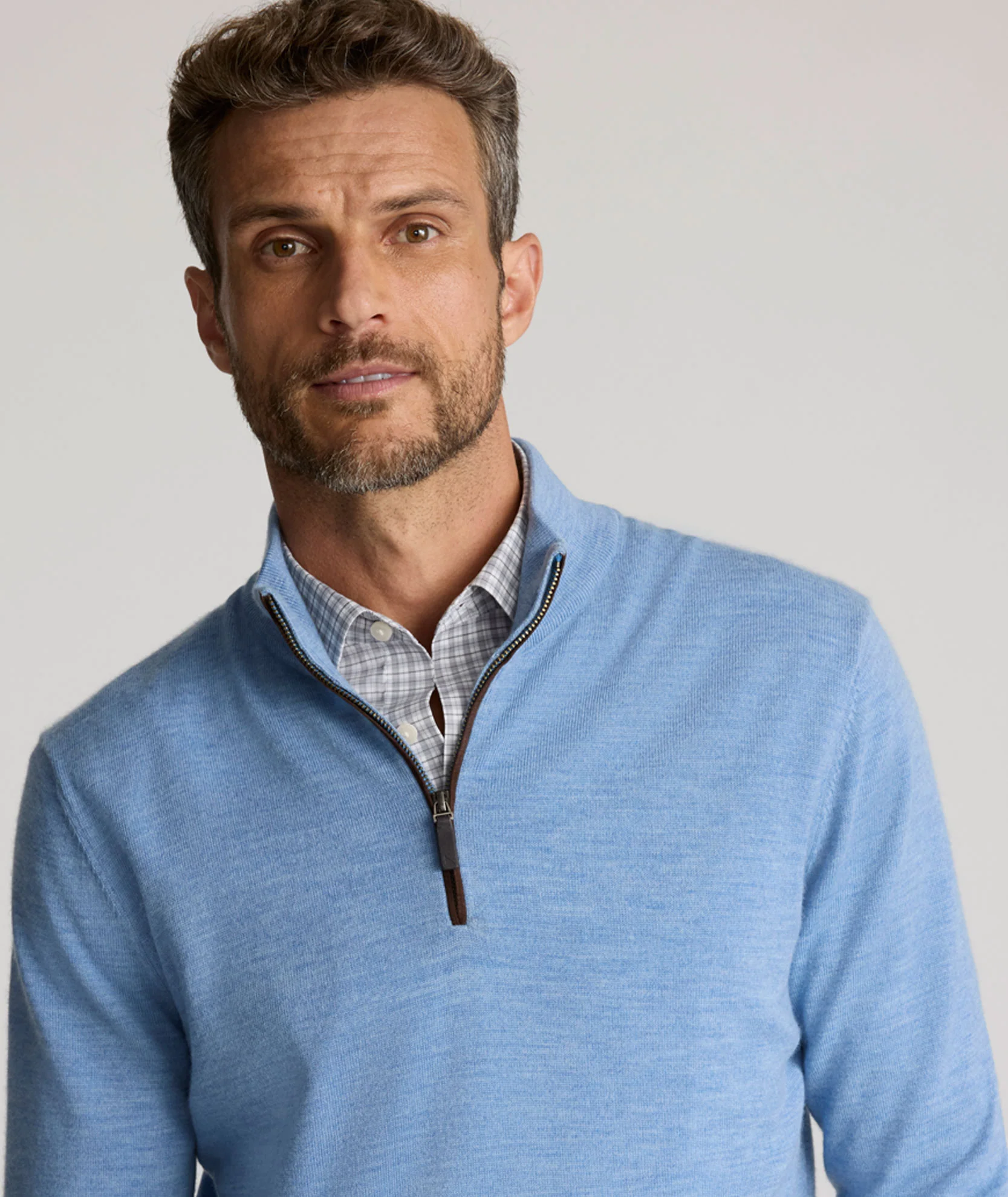 Merino Wool Quarter-Zip Sweater - FINAL SALE - Image 2