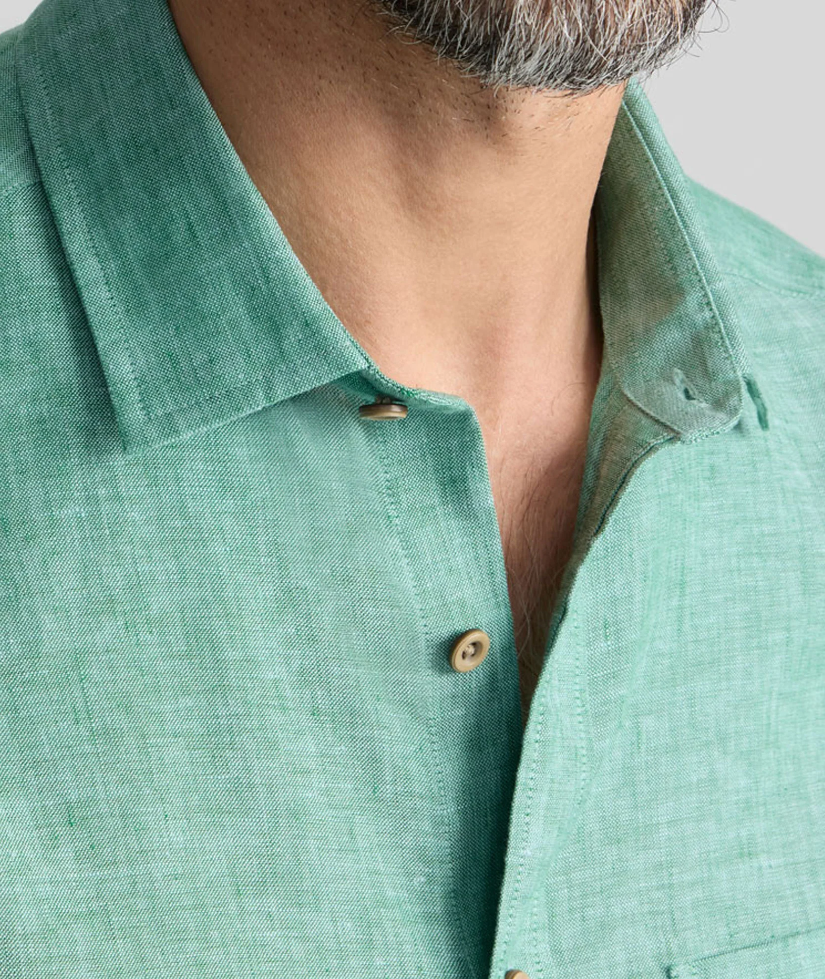 Wrinkle-Resistant Linen Short-Sleeve Cameron Shirt - Image 3
