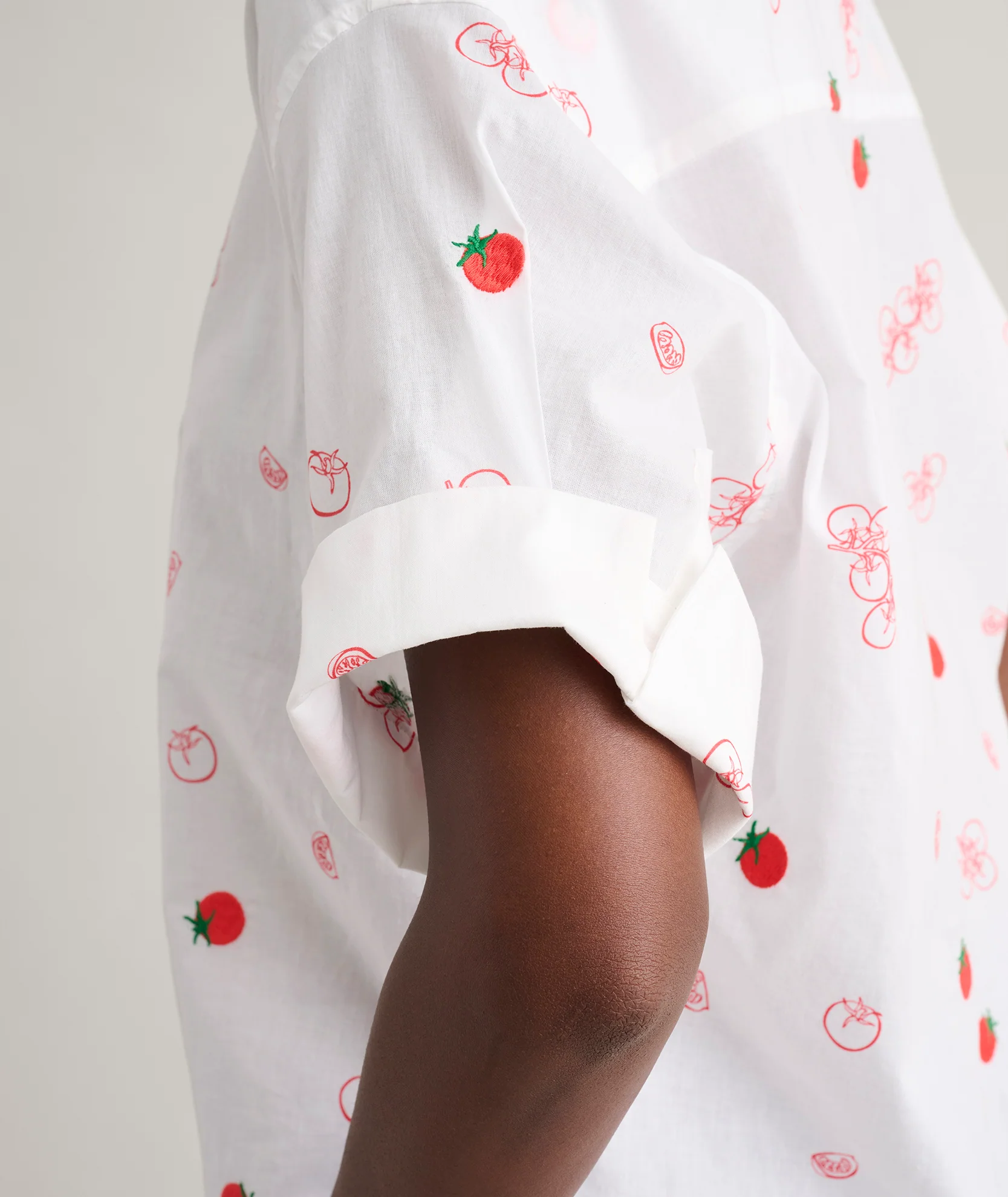 Cotton Tomato Print Chrissy Shirt - Image 3