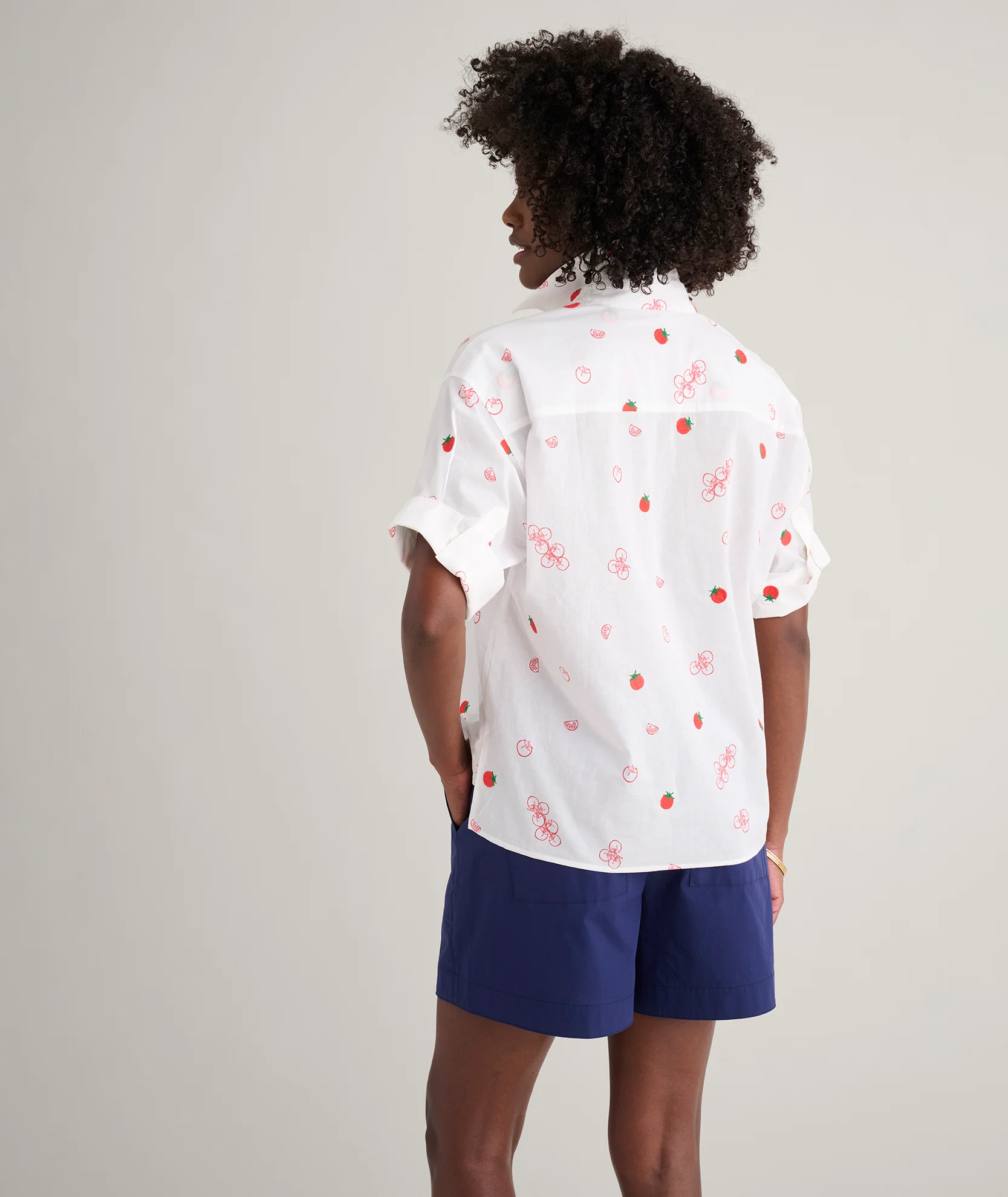 Cotton Tomato Print Chrissy Shirt - Image 5