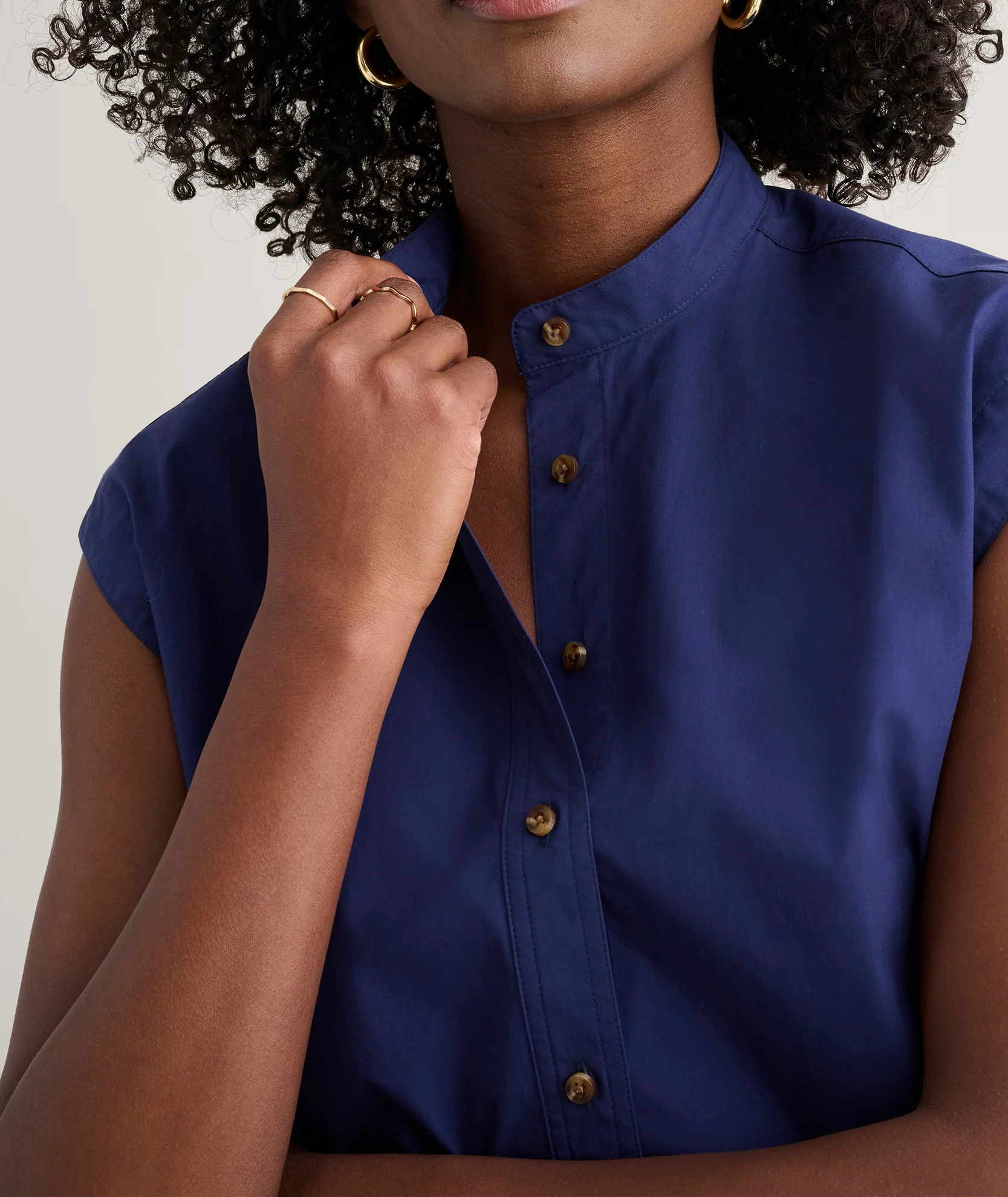 Cotton Poplin Drawstring Elsa Shirt - Image 2