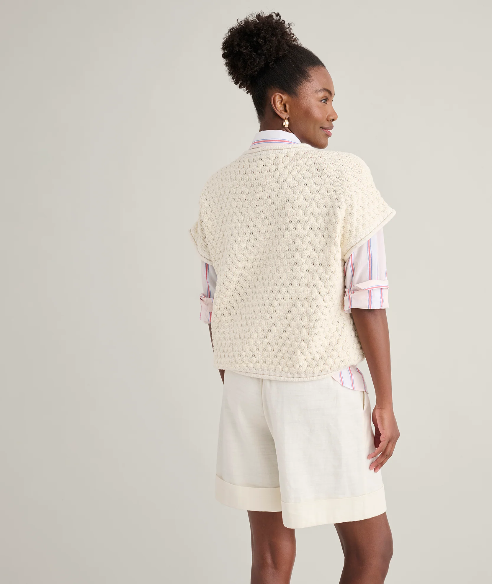 Cotton Cap Sleeve Emily Sweater - Image 4