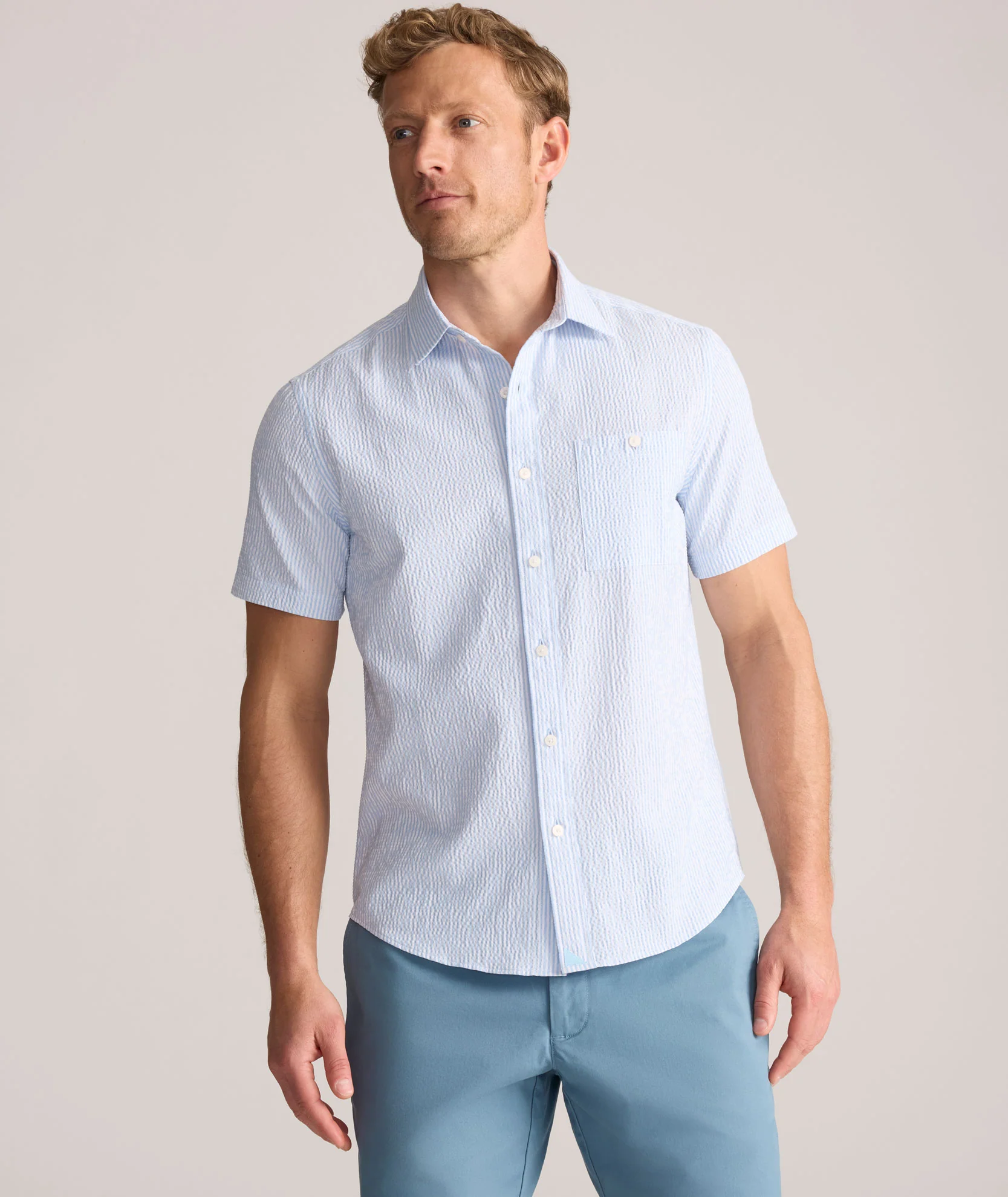 Performance Seersucker Short-Sleeve Shirt - Image 5