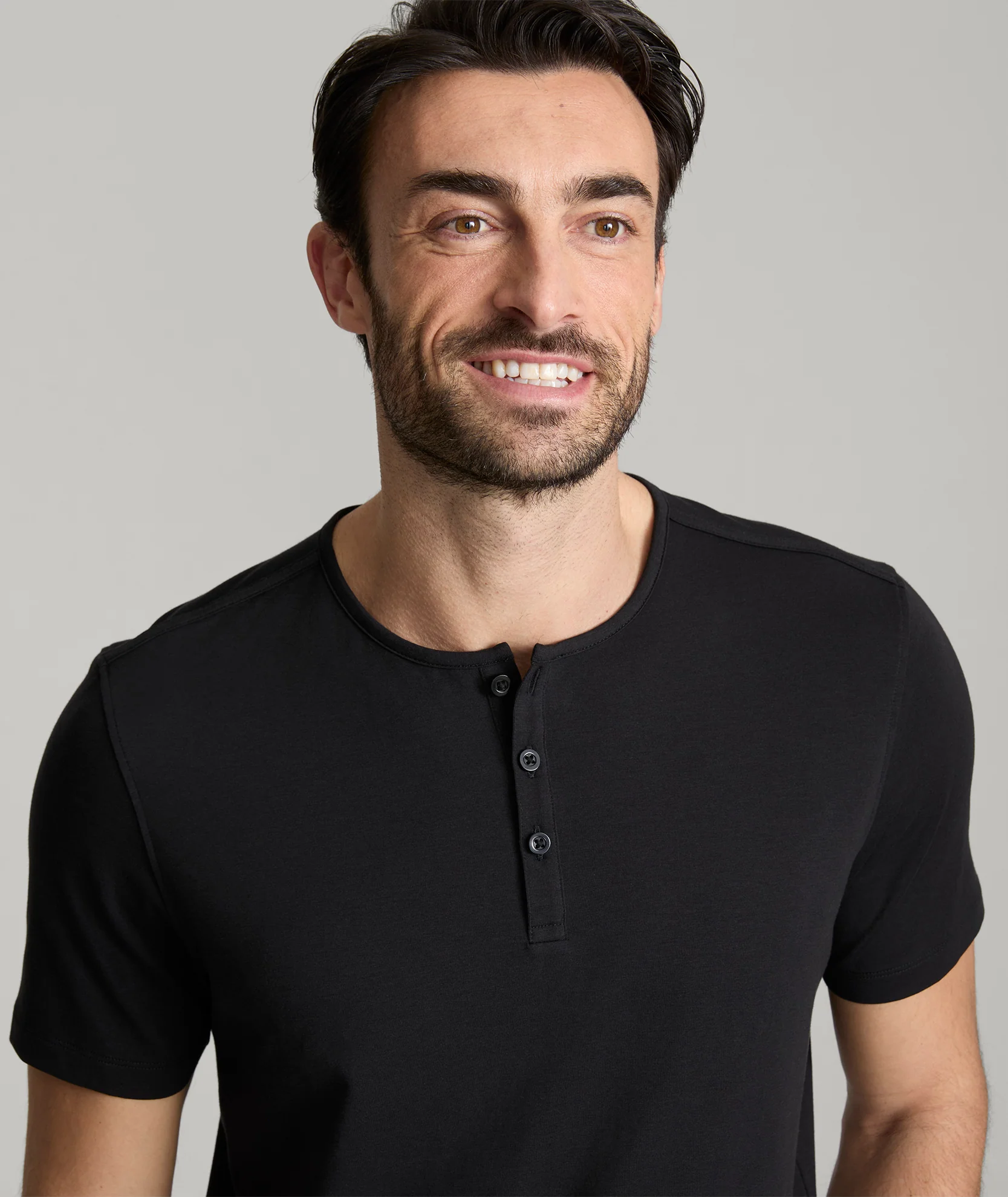 EcoSoft™ Short-Sleeve Henley - Image 2