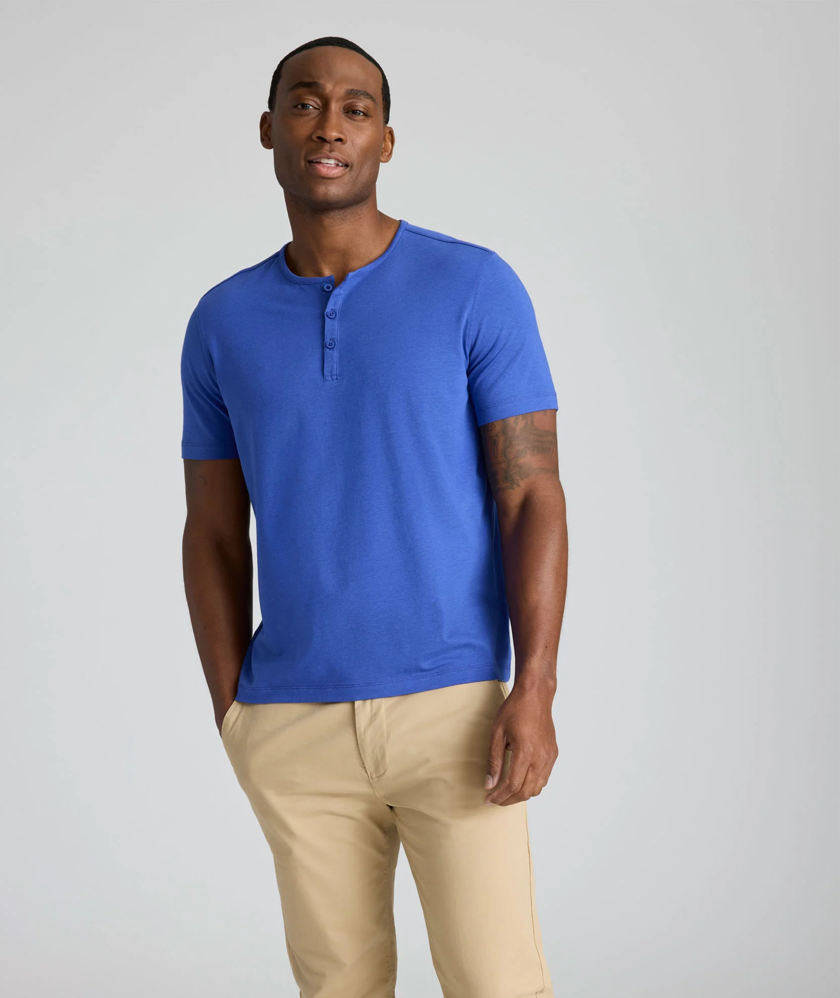 EcoSoft™ Short-Sleeve Henley - FINAL SALE - Image 5