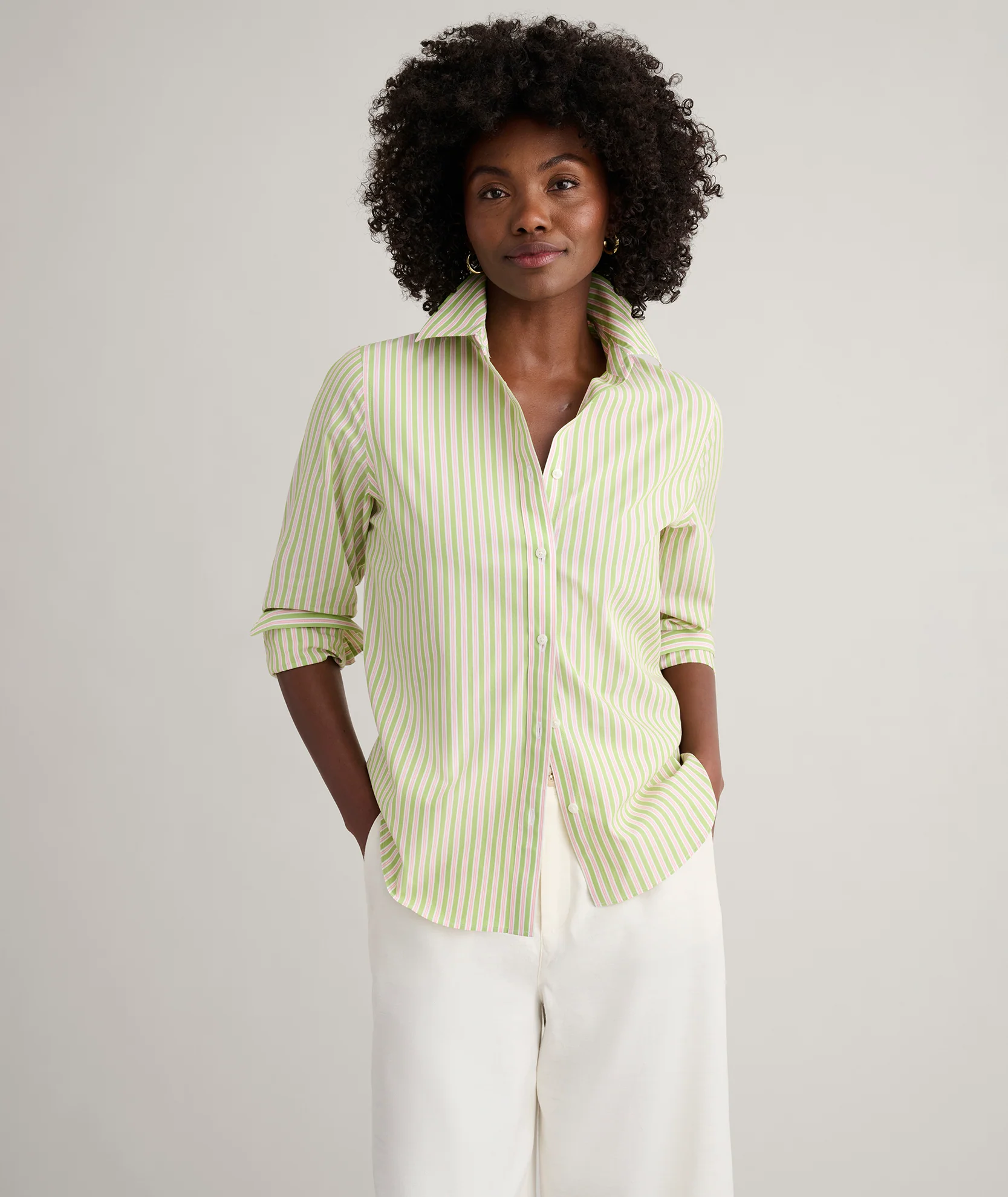 Wrinkle-Free Stretch Cotton Classic Fit Isabella Shirt - Image 3