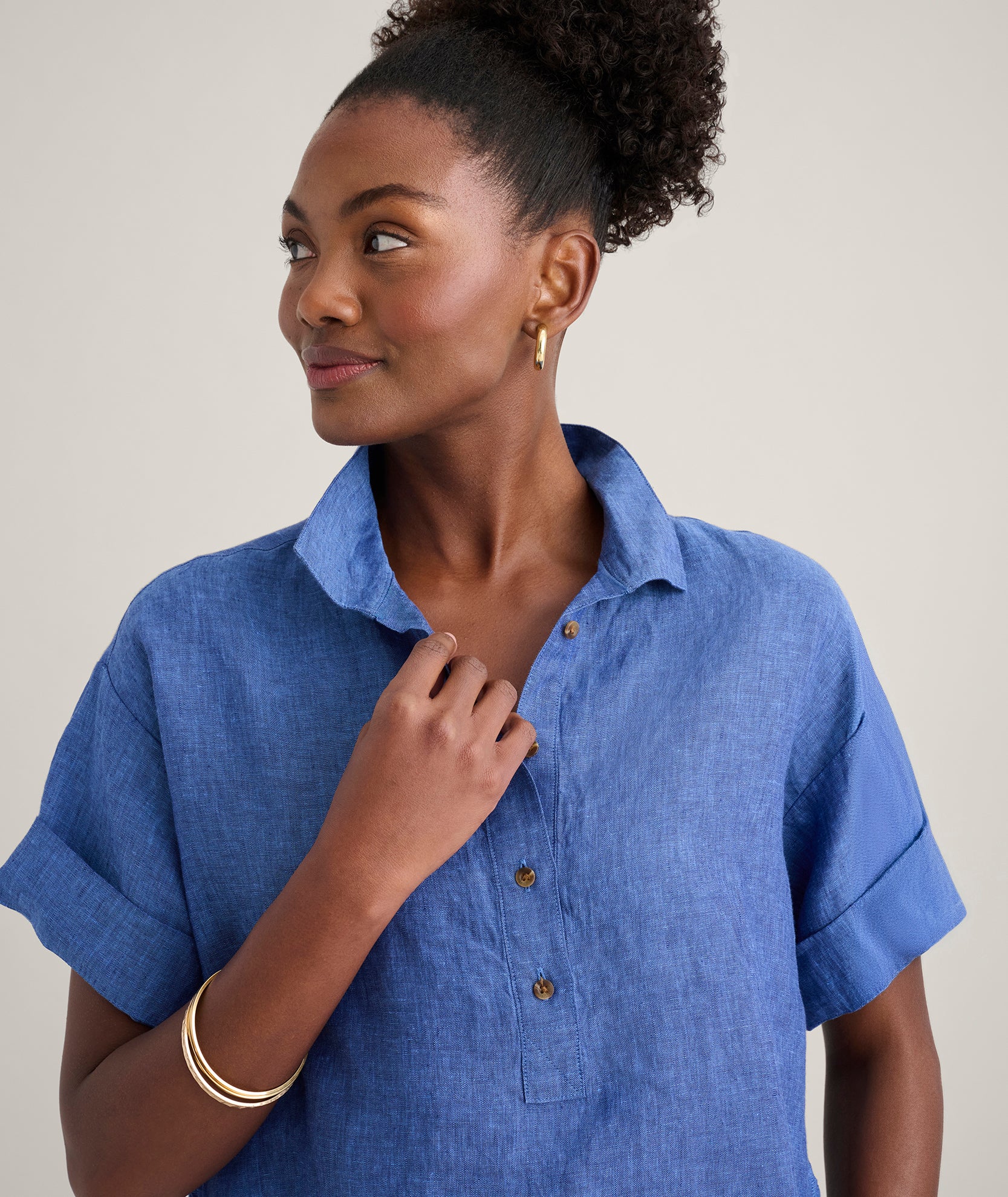 Linen Popover Untucked Ivy Shirt - Image 2