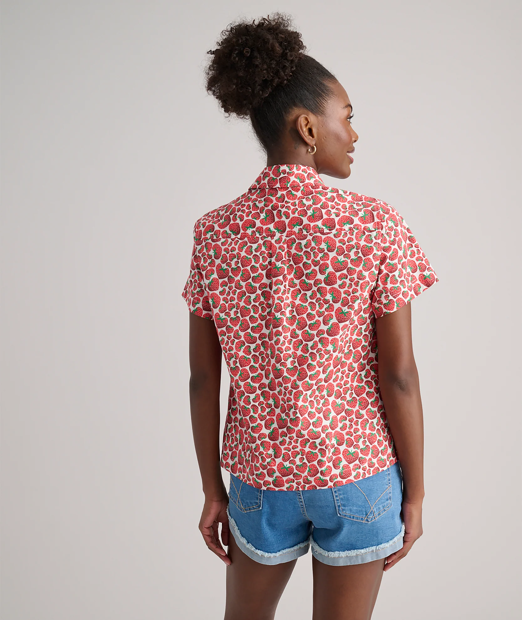 Stretch Cotton Short-Sleeve Jaime Shirt - Image 4