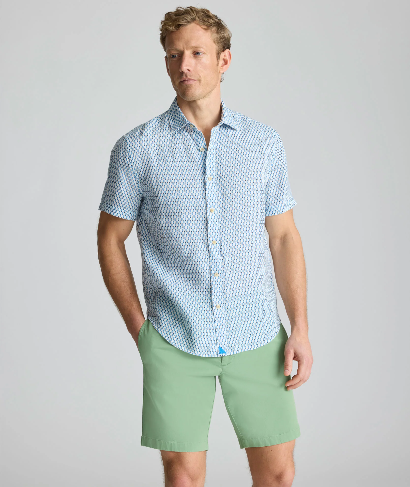 Linen Short-Sleeve Redcroft Shirt - FINAL SALE - Image 2