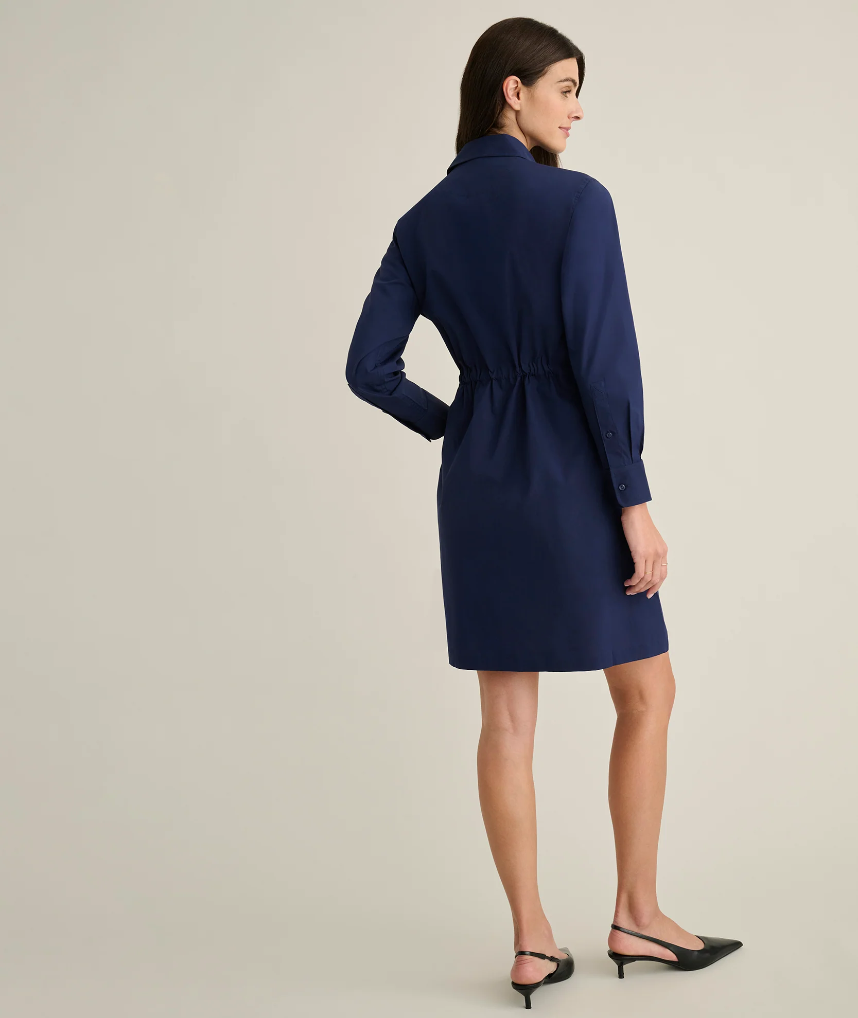 Stretch Cotton Poplin Taylor Shirtdress - Image 4