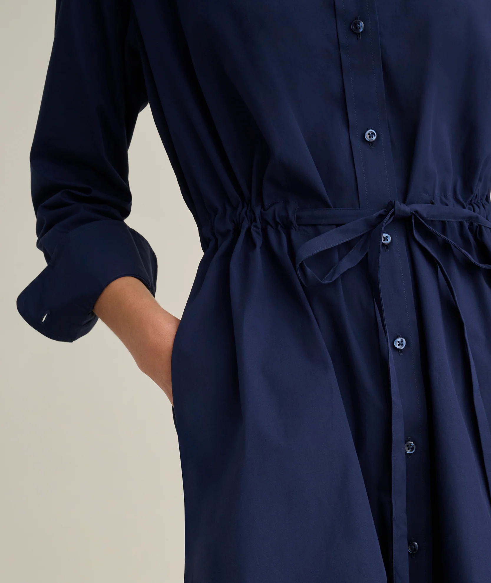 Stretch Cotton Poplin Taylor Shirtdress - Image 5