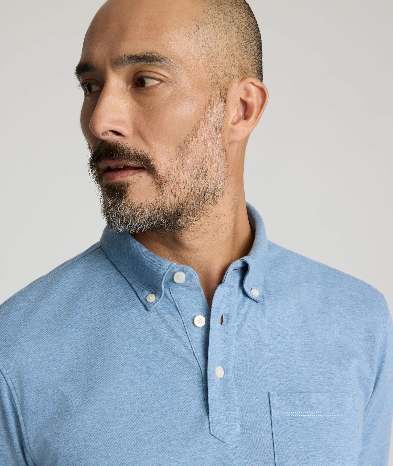 Wrinkle-Free Button-Down Collar Polo - FINAL SALE - Image 2