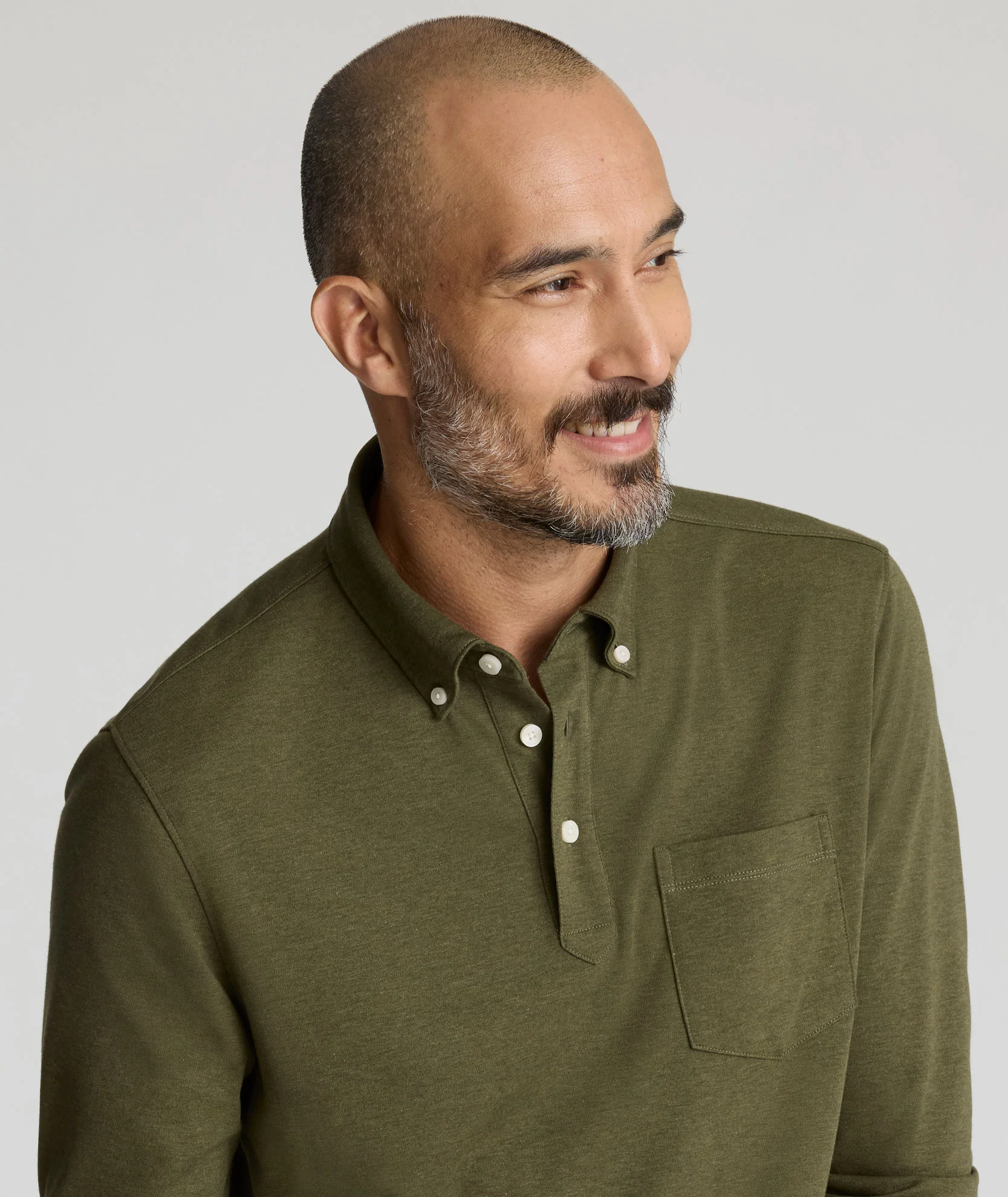 Wrinkle-Free Button-Down Collar Polo - FINAL SALE - Image 2