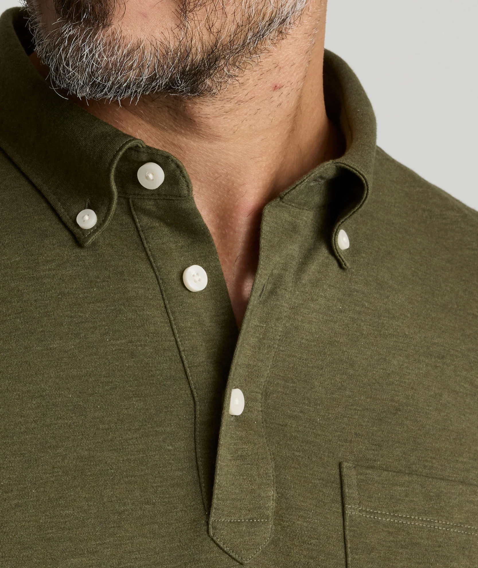 Wrinkle-Free Button-Down Collar Polo - FINAL SALE - Image 3
