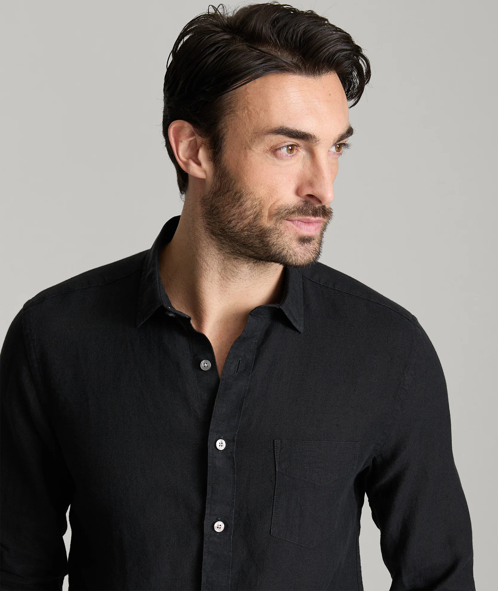 Wrinkle-Resistant Linen Vin Santo Shirt - Image 2