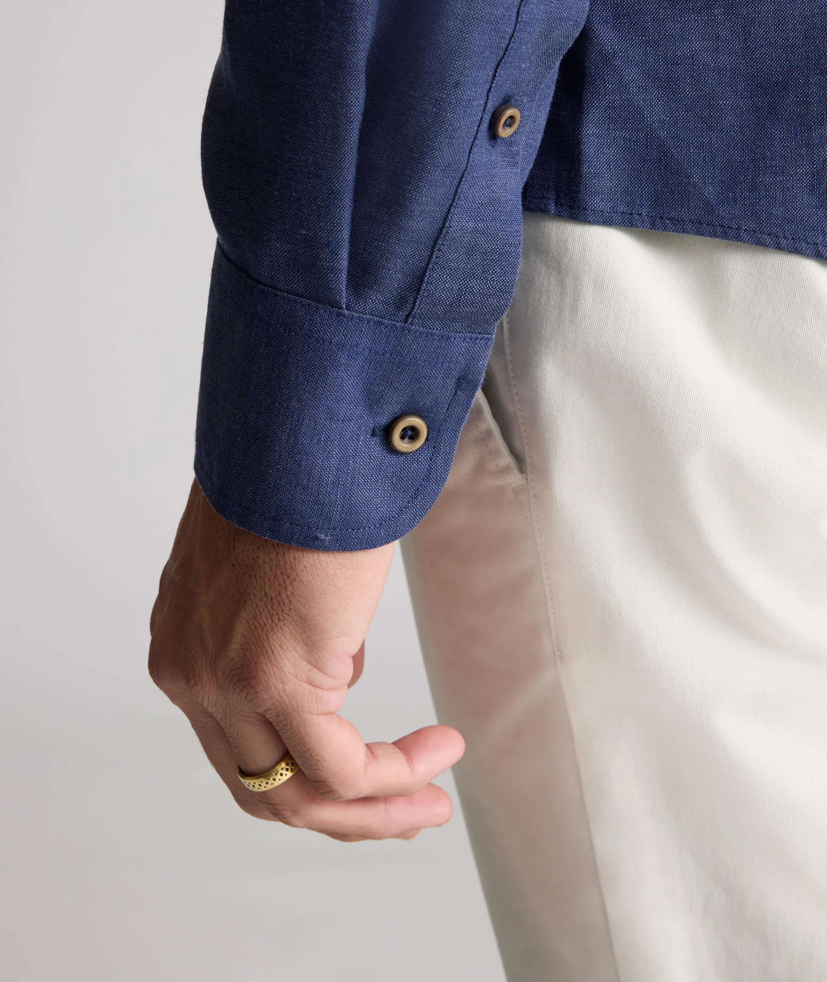 Wrinkle-Resistant Linen Vin Santo Shirt - Image 4