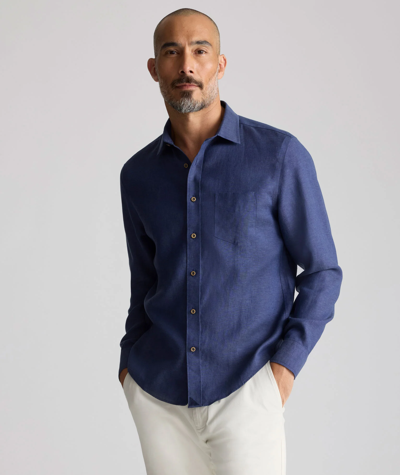 Wrinkle-Resistant Linen Vin Santo Shirt - Image 5